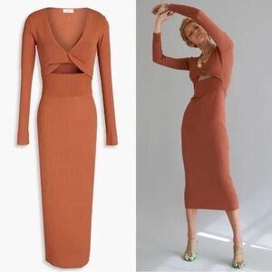 A.L.C X REVOLVE Madison midi ribbed dress size small